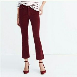 Madewell Cranberry Velvet Cali Demi Boot